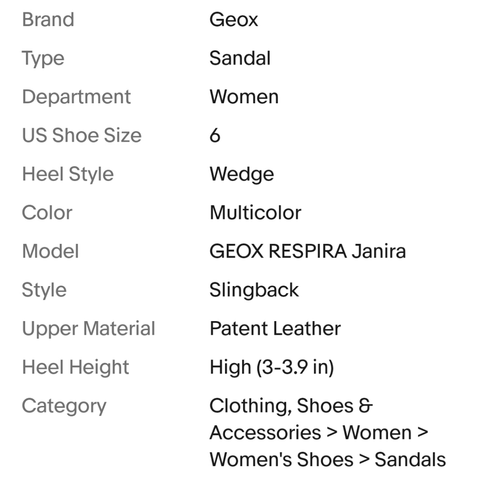 GEOX RESPIRA Donna Janira Women's 6 Patent Breaded Wedge Sandals New - Picture 6 of 6